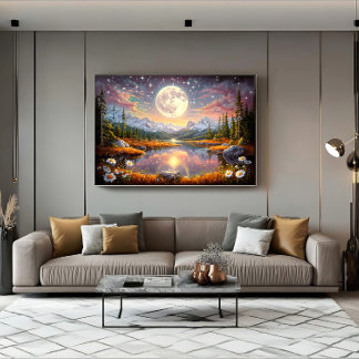 The Enchanted Dream Lake Canvas Afdruk