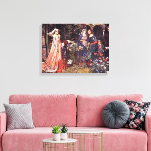 The Enchanted Garden 1917 John William Waterhouse Canvas Afdruk (Insitu (Woonkamer))