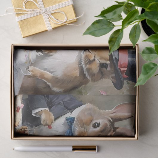 The Enchanted Hare's Tea Soiree Decoupage Tissuepapier (Geschenk)