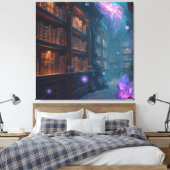 The Enchanted Library Canvas Afdruk (Insitu (Slaapkamer))