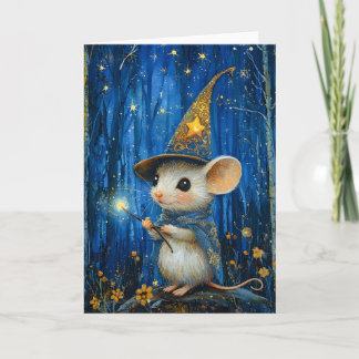 The Enchanted Magician Mouse Fantasy Art Kaart