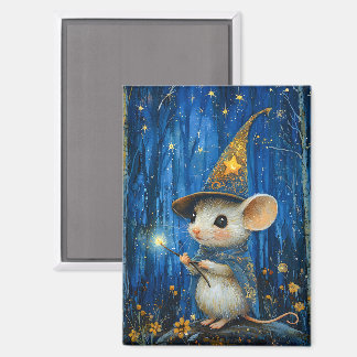 The Enchanted Magician Mouse Fantasy Art Magneet