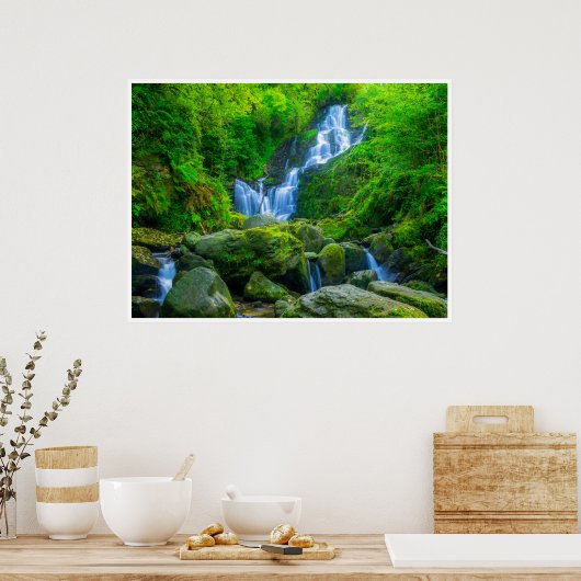 The Enchanting Cascade of Torc Waterfall Poster (Keuken)
