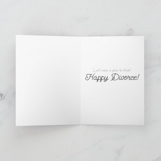 The End of an Error Beer Divorce Card Kaart (Binnen)