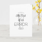 The End of an Error Beer Divorce Card Kaart (Gele Bloem)
