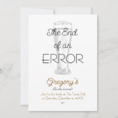 The End of an Error Beer Divorce Party Kaart (Voorkant)