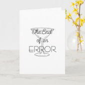The End of an Error Martini Divorce Card Kaart (Gele Bloem)