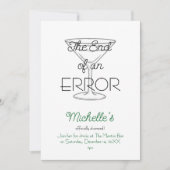 The End of an Error Martini Divorce Party Kaart (Voorkant)