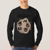 The endless cycle of misery  lazy cat t-shirt (Voorkant)