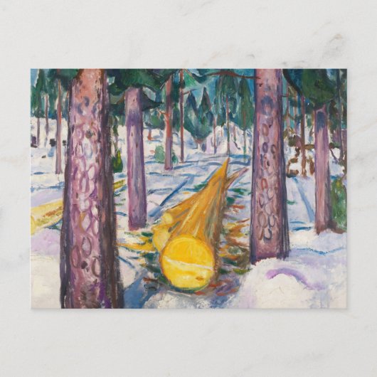 The Enduring Moment,The Yellow Log by Edvard Munch Briefkaart (Voorkant)