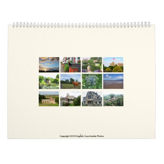 The English Countryside Photos 2016 Calendar Kalender (Achterkant)