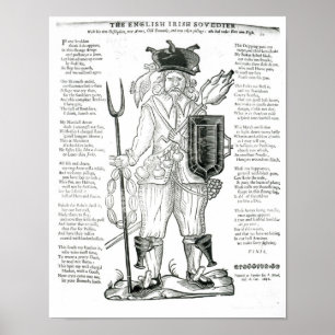 The English Irish Soldier, met New Discipline Poster