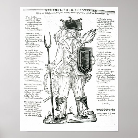 The English Irish Soldier, met nieuwe discipline Poster (Voorkant)