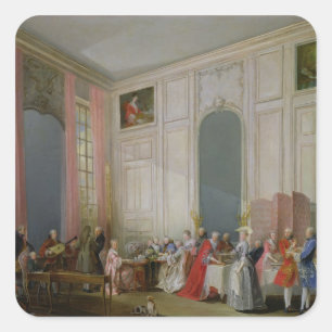 The English Tea and a Society Concert Vierkante Sticker