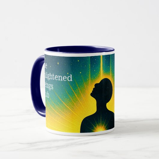 'The Enlightened Wezens Club' 11 oz Coffee Mok (Voorkant links)