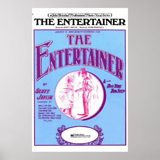 The Entertainer by Scott Joplin Poster (Voorkant)