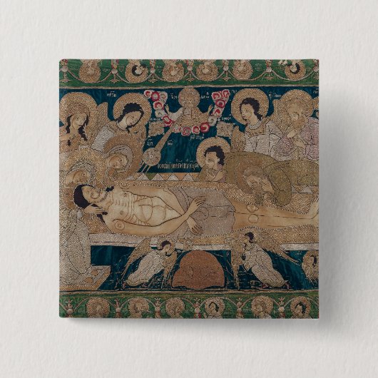 The Entombment, Moskouse School, 1678 Vierkante Button 5,1 Cm (Voorkant)