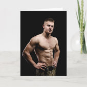The Epitome of Strength Hot Guy Greetings Card Kaart (Voorkant)