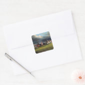 The Epsom Derby, 1821 Vierkante Sticker (Envelop)