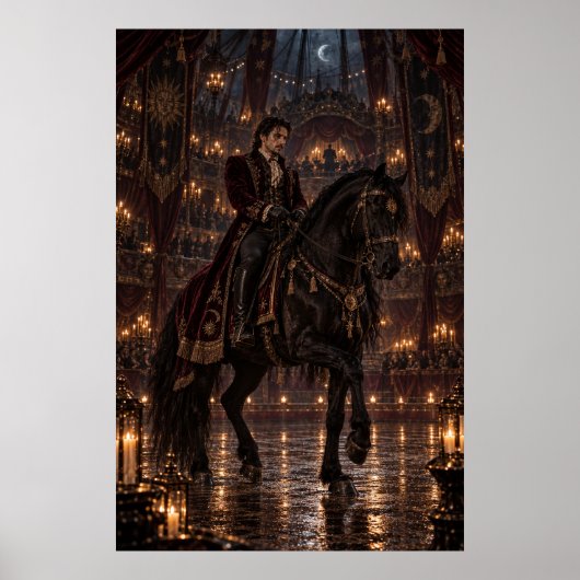 The Equestrian | Gothic Circus Fine Art Poster (Voorkant)