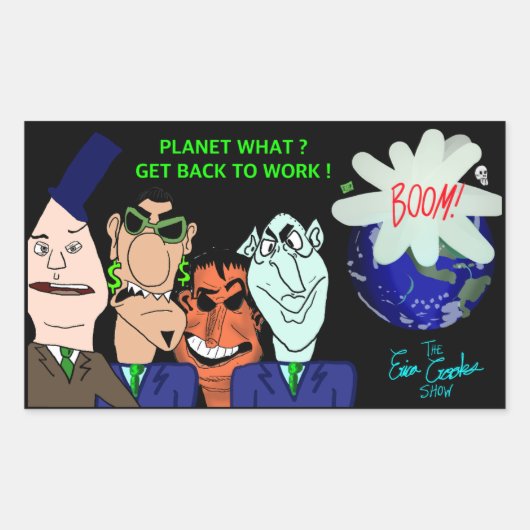 The Erica Crooks Show: Planet? Get back to work! Rechthoekige Sticker (Voorkant)