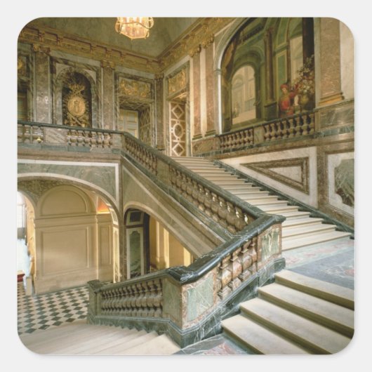 The Escalier de la Reine (Queen's Staircase) 1680 Vierkante Sticker (Voorkant)