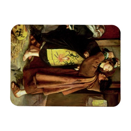 The Escape of a Heretic, 1559, 1857 (oil on canvas Magneet (Horizontaal)