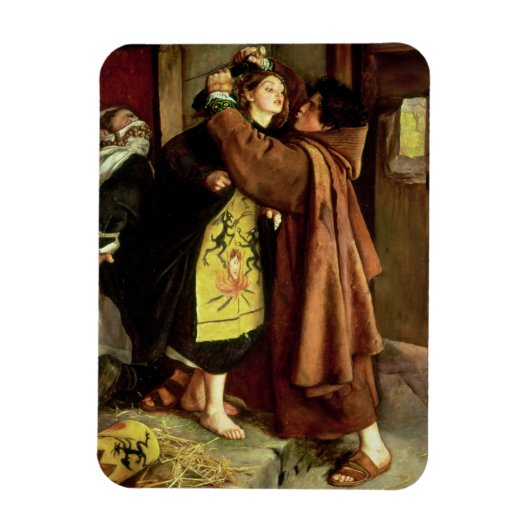 The Escape of a Heretic, 1559, 1857 (oil on canvas Magneet (Verticaal)