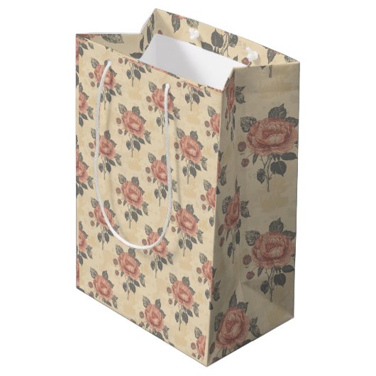 The essence of blooming grace pattern medium cadeauzakje (Achterkant Gekanteld)