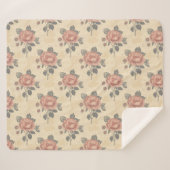 The essence of blooming grace pattern sherpa deken (Voorkant (horizontaal))