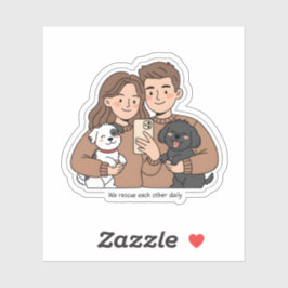 The Eternal Bond Koppel & Huisdier Overvloed Colle Sticker