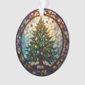 The Eternal Evergreen: Stained Glass Ornament (voorkant)