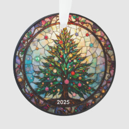 The Eternal Evergreen: Stained Glass Ornament
