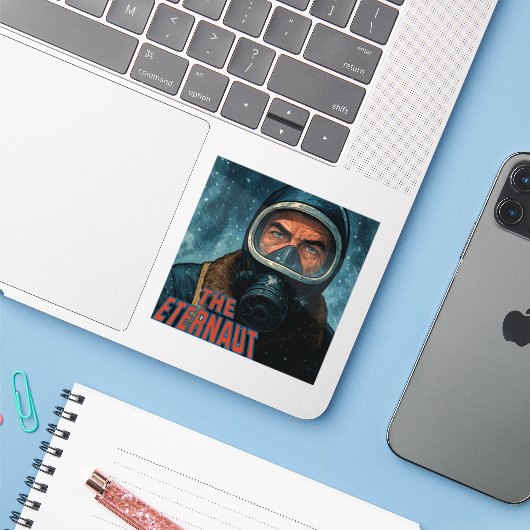 The Eternaut - El Eternauta Sticker (Laptop met iPhone)