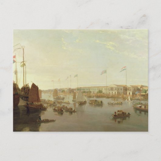 The European Factories, Canton, 1806 (olie op canv Briefkaart (Voorkant)