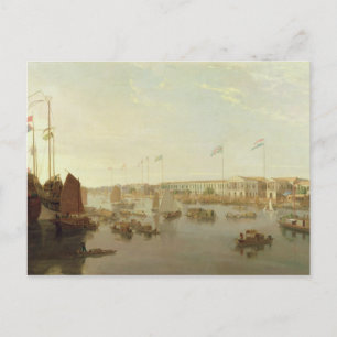 The European Factories, Canton, 1806 (olie op canv Briefkaart