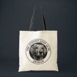 The Evening Loop Club Custom Dog Photo Tote Bag<br><div class="desc">This custom tote bag is part of our "The Evening Loop Club" Collection for new or seasoned pet owners who love to walk their dogs in the evening - maybe even together with other neighborhood pet owners. Personalize this circular design with your dog's photo, and name - feels like a...</div>