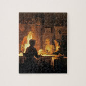 The Evening Meal, c.1900 (olie op canvas) Legpuzzel (Verticaal)