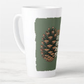 The Evergreen Promise - Pine cone design Latte Mok (Linkerhoek)