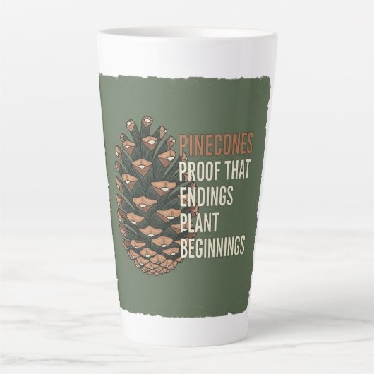 The Evergreen Promise - Pine cone design Latte Mok (Voorkant)