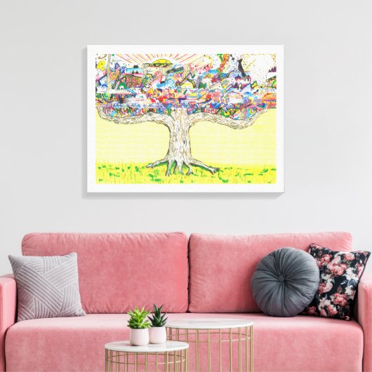 "The Everything Tree" Canvas, van Rip Rense. Canvas Afdruk (Insitu (Woonkamer))