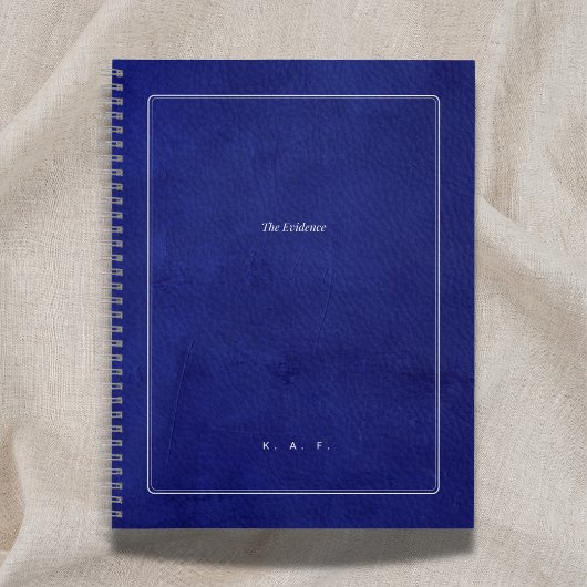 The Evidence | Indigo Leather & Silver Scholar Notitieboek