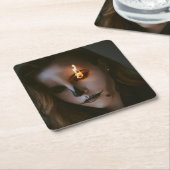 the evil one Halloween Paper Coaster Kartonnen Onderzetters (Schuin)