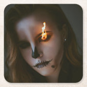 the evil one Halloween Paper Coaster Kartonnen Onderzetters (Voorkant)