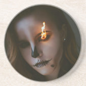 The evil one Halloween Sandstone Coaster Zandsteen Onderzetter (Voorkant)