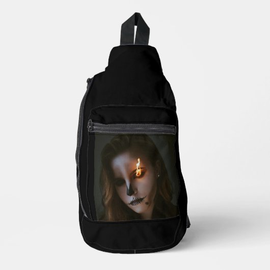 The Evil One Print Cut Sew Sling Bag (Voorkant)