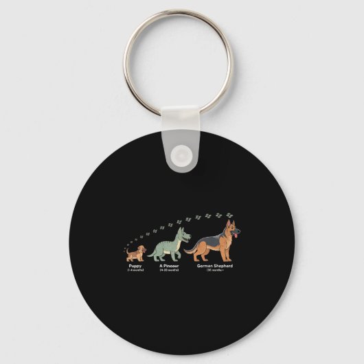 The Evolution Of A German Shepherd - Dog Owner Pet Sleutelhanger (Voorkant)