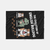 The Evolution Of An English Bulldog Funny  Fleece Deken (Voorkant (Horizontaal))