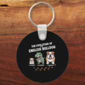 The Evolution Of An English Bulldog Funny  Sleutelhanger (Voorkant)