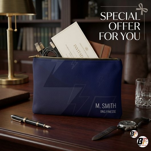 The Executive Modern Navy Lightning Custom Werk  Etui